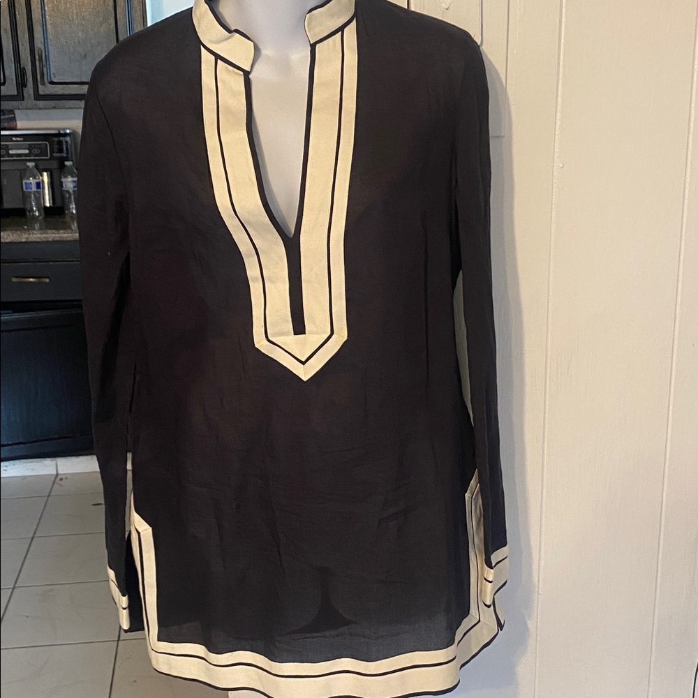 Tory Burch Black and Orange Tunic
